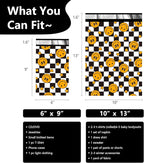 Poly Mailers 10x13 Inch 25 Pcs - Smiles Checkerboard Printed Shipping Bags, 2.4mil Thickness, Waterproof and Tear Resistant Mailing Envelopes, Self-Sealing Packaging Bags for Small Business