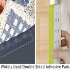 30PCS Double Sided Adhesive Pads for Mounting, Two Sided Pre-Cut Rectangle Tape, Double Sided Tape for Walls Hanging, 2 Sided Nano Wall Mount Heavy Duty Removable Clear,3.62inch x 1.38inch