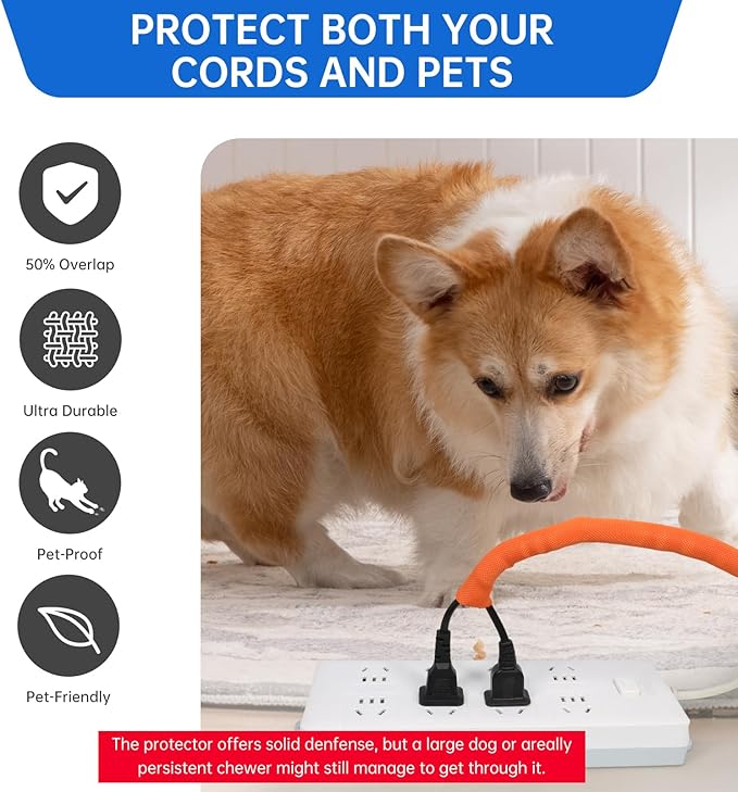 Split Braided Cable Sleeve，Flexible Wire Loom Tubing, Automotive Cord Protector Pet Proof, Cable Management for Computer TV Electric Wires Harness 16ft (Orange, 19mm（3/4")