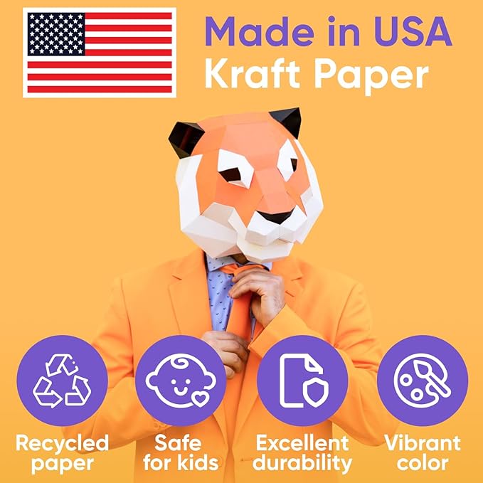 USA Made 12" x 1200" Pink Kraft Paper Roll, 45 lbs Thickness, American Quality Colored Craft Paper Roll for School, Poster Arts, Bulletin Board - Odorless, Non-Toxic, Safe for Kids