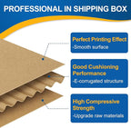 Famagic 12 Pack 6x4x3 Inch Small Shipping Boxes - Brown Corrugated Cardboard Mailer Packing Boxes for Small Business Mailing Boxes for Packaging, Bulk