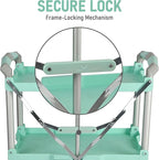 Olympia Tools 89-349 Pack-N-Roll Folding Collapsible Service Cart, 150LB Capacity, Teal