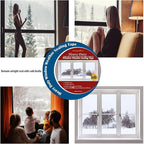 Transparent Window Weather Sealing Tape, 3-Inch x 180FT, Clear Window Draft Isolation Sealing Film Tape-Clear Draft Stopper Adhesive Tape for Doors, Windows and Shower Glass Gaps (3-Inch x 180FT)
