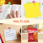 100 PCS Random Paper Clips Metal Paperclip Large Size Paper Clip Cute Bookmark Colorful Office Supplies Bookmark Clamp Desk Accessories Stationery for School Gifts for Christian