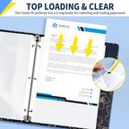 SUNEE Sheet Protectors 600 Packs for 3 Ring Binder, 8.5x11 Clear Plastic Page Sleeves for Paper, Documents, Certificate, Sheet Music, Recipe, File
