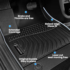 Auxko All Weather Floor Mats Cargo Mat Fit for Chevrolet Chevy Trailblazer AWD 2026 2025 2024 2023 2022 2021 TPE Floor Liner Trunk Mat Trailblazer Accessories All Season Odorless Anti-Slip Black