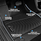 Auxko All Weather Floor Mats Cargo Mat Backrest Mat Fit for Chevrolet Equinox 2025 2026 & GMC Terrain 2025 2026 Gas (Not EV) TPE Rubber Liners Accessories Odorless All Season Car Floor Liner Black