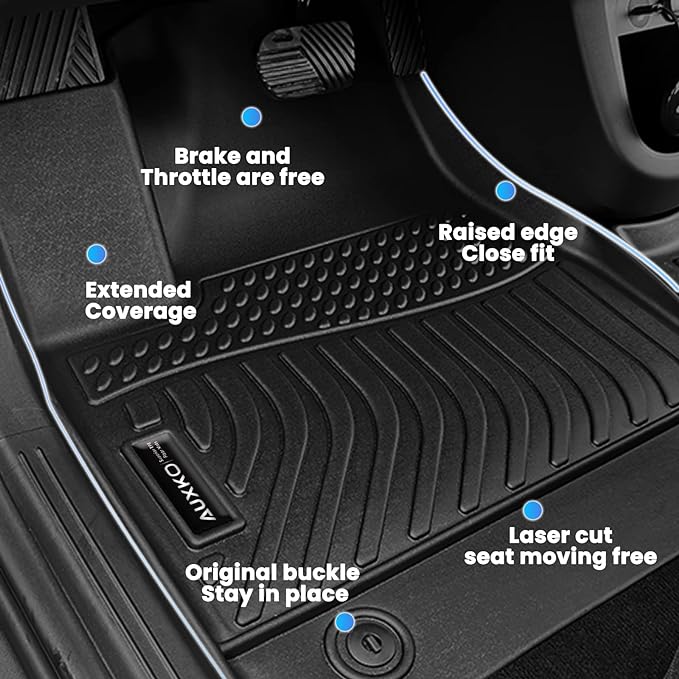 Auxko All Weather Floor Mats Cargo Mat Backrest Mat Fit for Chevrolet Equinox 2025 2026 & GMC Terrain 2025 2026 Gas (Not EV) TPE Rubber Liners Accessories Odorless All Season Car Floor Liner Black