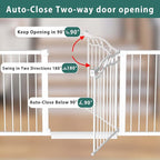 Fairy Baby 81.9"-84.6" Extra Wide Press Mounted Baby Gate Indoor for Kids Or Pets Walk Thru No Drill Long Dog Gates for The House Doorway Child Safety Gate