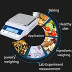 6kg .01g Digital Precision Analytical Balance Scale High Precision Lab Electronic Toploading Balances Jewelry Scale Scientific Scale Laboratory Scale Weighing Industrial Scale Counting Scale