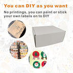 7x6x3'' Corrugated Mailers, 25 Pack, Cardboard Shipping Boxes, White (CM763-25)