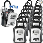 Key Lock Box for Keys with Code (12 Pack) 4 Digit Combination Lockbox for Keys Outdoor, Portable, Waterproof, Realtor Lock Box
