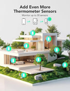 GoveeLife Wi-Fi Gateway Thermometer Hygrometer H5107, Outdoor Indoor Wireless Temperature Humidity Sensor Monitor with Remote APP Notification Alert, 1312ft/400m Monitoring Range, IP 65 Waterproof