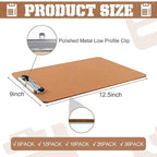 Clipboards, PANDRI 12 Pack Hardboard Office Clipboards, Low Profile Clip, Standard A4 Letter Size, Classroom Supplies, ECO Friendly