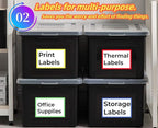 5" x 3" Large Moving Labels for Boxes, Packing Supplies for Moving Color Coded Blank Labels Stickers 120pcs for Home Organization Projects, Kitchen, Storage Bins. Permanent Adhesion