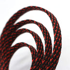30ft PET Expandable Sleeving Wire Cable Sleeve (2/3", Red&Black)