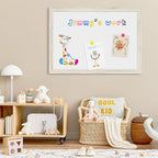 4 THOUGHT Dry Erase Board, 18 x 24 in Magnetic Whiteboard White Vintage Wood Frame Wall-Mounted White Board Decorative Notice Board for School, Office, Home, 8 Magnets 4 Markers 1 Eraser