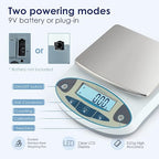 CGOLDENWALL High Precision Lab Digital Scale Analytical Electronic Balance Laboratory Lab Precision Scale Jewelry Scales Kitchen Precision Weighing Electronic Scales 0.01g Calibrated (5000g, 0.01g)