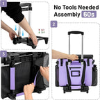 Large Cleaning Caddy for Cleaning Supplies Organizer, Rolling Cleaning Caddy Bags with Wheels for Housekeepers, Cleaning Carts on Wheels for Home Car Office Picnic