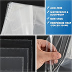 400 Pack 9 Pocket Trading Card Binder Pages, Holds 7200 Cards, Thickened Binder Sleeves, 3 Ring 9 Pocket Sheets for Sports Cards, Coupons Cards