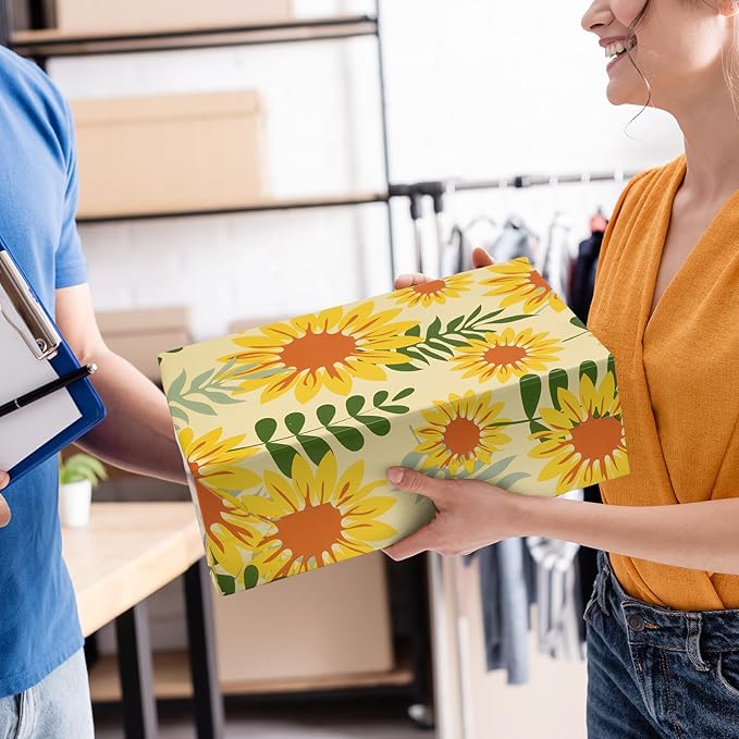 Metronic Poly Mailers 14.5x19 Inch Shipping Bags for Clothes,Self Adhesive Shipping Envelopes for Small Business,Waterproof Mailers Poly Bags for Shipping,Packaging Mailing Bags Sunflower 50pc