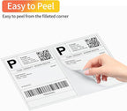 Coopaty Half Sheet Shipping Labels 8.5" x 5.5" Sticker Labels for Laser & Ink Jet Printers, 2 Per Page Self Adhesive Mailing Labels for Packages (500 Labels)