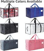 Moving Bags Heavy Duty Extra Large, Alternative for Moving Boxes & Moving Supplies,Clear Storage Bins with Lids, Plastic Packing Tote, Storage Bags for Clothes with Handles & Zippers(Clear, 10 Pack)