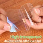 10PCS Large Double Sided Adhesive Pads for Mounting, 2.36in Two Sided Precut Squares Tape, Sticky Tack Double Sided Tape for Walls Hanging Nano Wall Mount Gel Clear 60mm