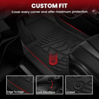 LASFIT Floor Mats for Hyundai Santa Cruz 2026 2025 2024 2023 2022, Custom Fit TPE All Weather Floor Liners 1st & 2nd Row Car Mats Accessoires for Hyundai Santa Cruz 2022-2026, Black