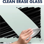 Quartet Whiteboard, Glass Dry Erase Board, Non-Magnetic, 6' x 4', Infinity Frameless Mounting, Frosted Surface, Accessory Tray and 1 Dry Erase Marker (G7248F)
