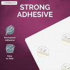 NextDayLabels 1.66 Inch Round Labels - Circle Stickers for Printer - Matte White Blank Laser/Inkjet Labels (1200 Sheets)