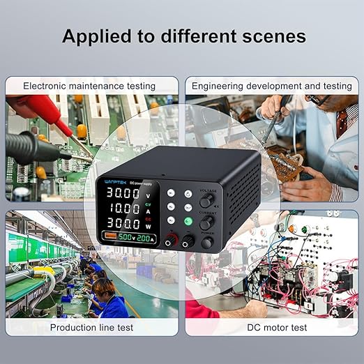 DC Power Supply Variable, 30V 10A Adjustable Switching Regulated Bench Power Supplies with Memory Preset/Locking Key/OCP Protection/Output/USB Fast Charging /4-Digit LED Display