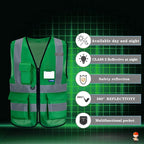 A-SAFETY XSmall Green hi vis vest xs