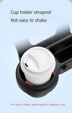 GDQ 4-in-1 Car Window Organizer - Clip-On Cup Holder & Phone Mount with Hooks | No Drill Universal Fit for SUV/Truck/Sedan | Insert Installatio（1 Pack）