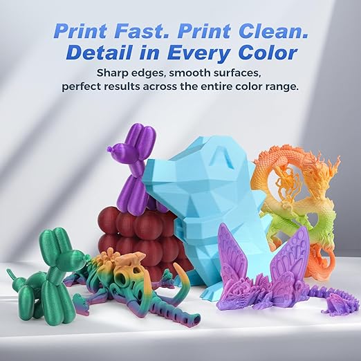 FLASHFORGE Rapid PLA Filament 1.75mm Aurora Purple, 500mm/s High Speed Printing, 3D Printer Filament 1kg Spool, Dimensional Accuracy +/- 0.02mm, Enjoy Exceptional Print Quality