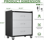 Metal Tool Cabinet,Garage Storage Cabinet System,Wall Cabinet & Locking Rolling Tool Cabinet with Doors and Adjustable Shelves,Steel Tool Cabinets for Home (2 Pcs-StyleC, Black & Grey)
