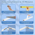 Small Wire Covers on Wall - One Cord Channel Cable Management System - Cable Cover on Wall for Home and Office, 8-Pack 125 inch, White