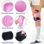 APEXUP Ice Pack for Knee Pain Relief, Large Reusable Wrap After Surgery, Flexible Gel Cold Pack for Injuries, Pain Relief for Back, Shoulder, Elbow, Ankle and Leg (Pink, L, 2PK)