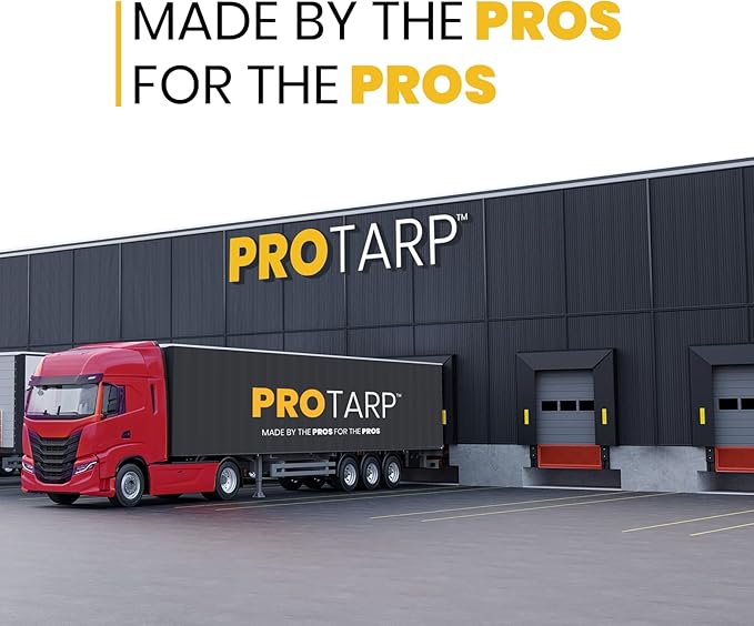 PROTARP Extra Heavy Duty 16 Mil Tarp Cover, Waterproof, UV Resistant, Rip and Tear Proof, Poly Tarpaulin with Reinforced Edges for Roof, Camping, Patio, Pool, Boat. (Brown/Black 20′ X 40′)