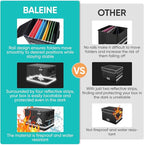BALEINE Fireproof Document Box with Lock, Portable Fireproof Document Bag Waterproof Fire Proof File Boxes for Documents, File Organizer Box for Important Paperwork (Black, 16''x12.5''x11.5'')