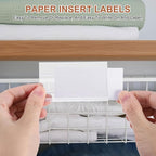 PATIKIL 3.1" x 1.8" Wire Shelf Label Holder, 30 Pack Reusable Plastic Price Tag Display Clip for 0.59" to 0.71" Thick Shelves with Paper Inserts Pens for Home Market Store, Clear