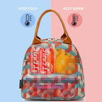 FlowFly Insulated Lunch Cooler Bag - Tote Bag Organizer for Women/Men, Red#3D
