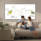 Large White Board for Wall,Magnetic Dry Erase Whiteboard,Foldable 72x48 Inches,Black Aluminum Frame, with 3PCS Detachable Marker Trays for Office and Home