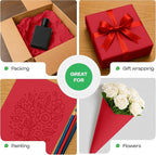 Christmas Red Kraft Paper Rolls 36" x 2160" (180 feet), Pack of 4 - USA-Made Craft Paper Roll 50lb Thickness for Art, Gift Wrapping & Moving - High-Density Roll for School by IDL Packaging