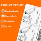 SJPACK 2000 Labels 8.5x5.5 Half Sheet Laser/Ink Jet Shipping Labels Mailing Blank Labels