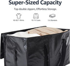 Moving Bags Heavy Duty Extra Large, Moving Boxes, Moving Supplies Essentials, Blue Storage Bins with Lids, Plastic Packing Totes, Storage Bags for Clothes with Handles & Zippers(Black, 8 Pack)