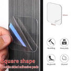 10PCS Large Double Sided Adhesive Pads for Mounting, 2.36in Two Sided Precut Squares Tape, Sticky Tack Double Sided Tape for Walls Hanging Nano Wall Mount Gel Clear 60mm