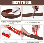 Floor Cord Cover Self Adhesive Cord Hider,10FT Cable Management, Extension Strip Protector for Wires, Prevent Cable Trips for Offices, Gyms, Exhibitions Cavity:0.51"(W) x 0.3"(H) Coffee