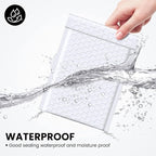 Bubble Mailers 10.5x15 Inch 100PCS, Self Seal Waterproof Padded Envelopes Shipping Bags, Tear-proof Bubble Envelopes Padded Mailers for Mailing, Packaging, Small Business-White