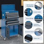 LARBANKE Tool Chest Combination with 3 Different Types,Rolling Tool Chest with Stainless Countertop,360°Wheels and Foot Pads,Tool Cabinet with Connection Buckle,Can Connect Together